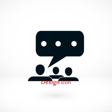 konuşma kabarcığı vektörü simgesi