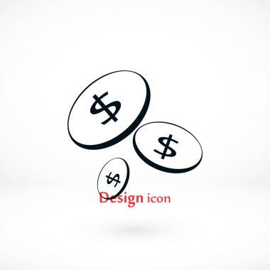 Düz para vektör simgesi 