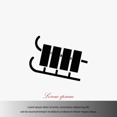 atlı kızak simge vektör