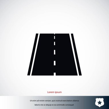 yol simgesi, vektör
