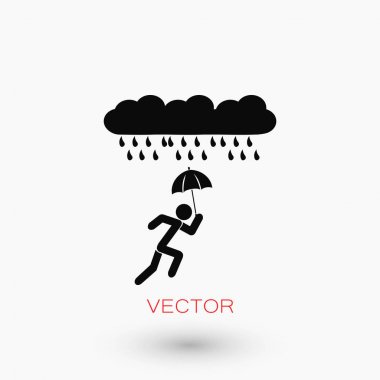 Yalnız yağmur simgesi