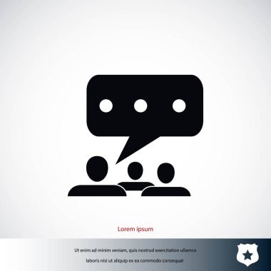 konuşma kabarcığı vektörü simgesi