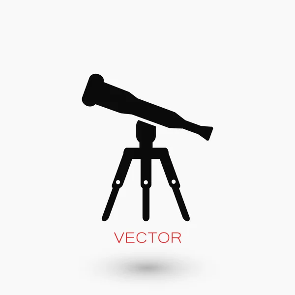 Telescopio icono vector — Vector de stock