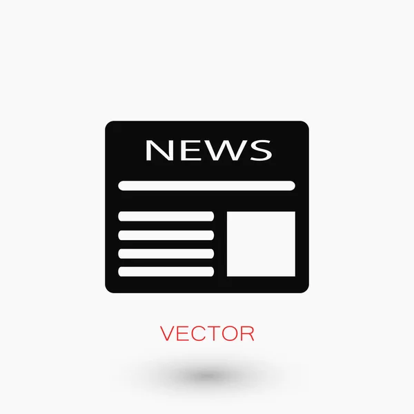 Icono plano de noticias — Vector de stock
