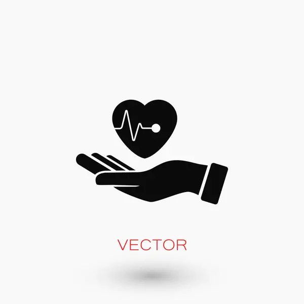 Руки иконы сердца — стоковый вектор