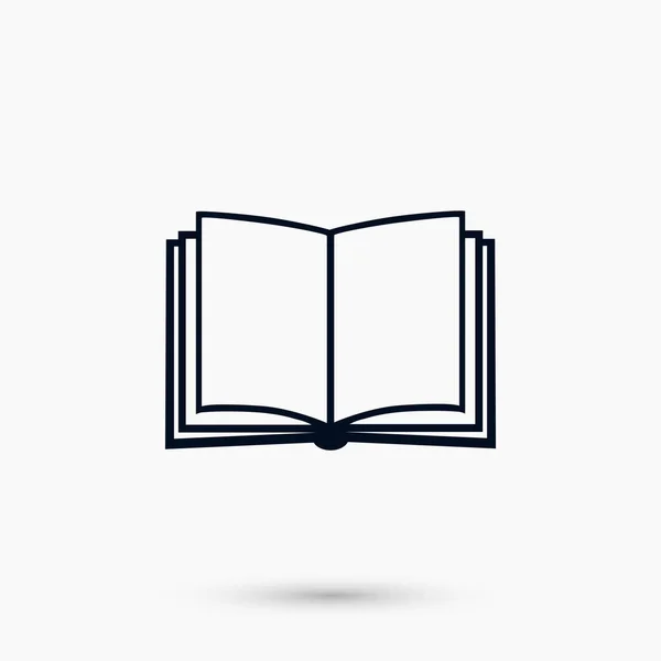 Icono del libro aislado sobre fondo blanco — Vector de stock