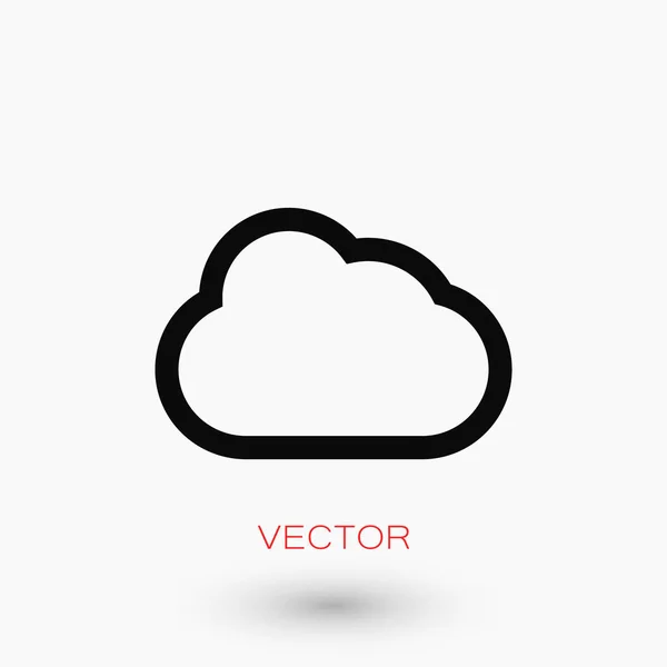 Nube vector icono — Vector de stock