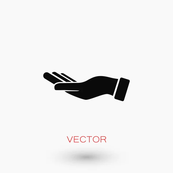 Vetor ícone mão — Vetor de Stock