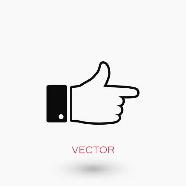 Mão. vetor ícone —  Vetores de Stock