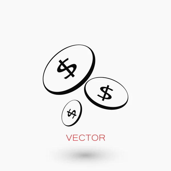 Icono de vector de dinero plano — Archivo Imágenes Vectoriales