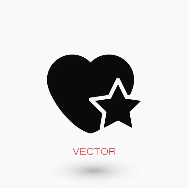 Heart star icon — Stock Vector