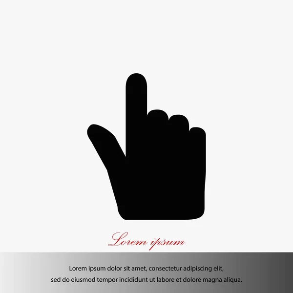 Mão cursor vecior ícone — Vetor de Stock