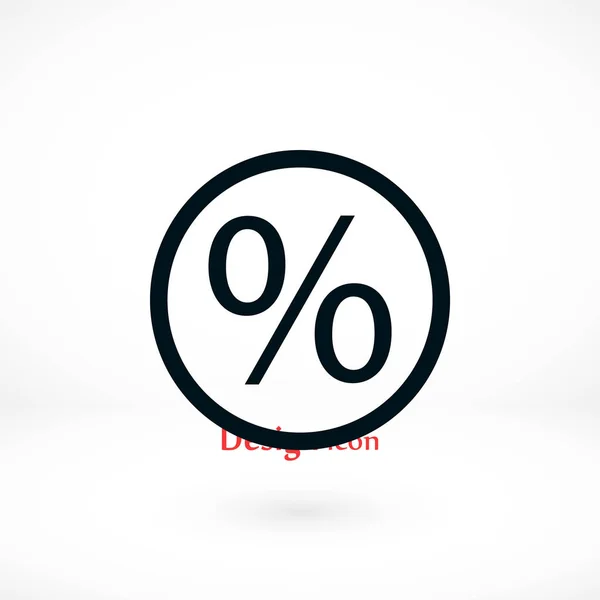 Percentage pictogram vector — Stockvector