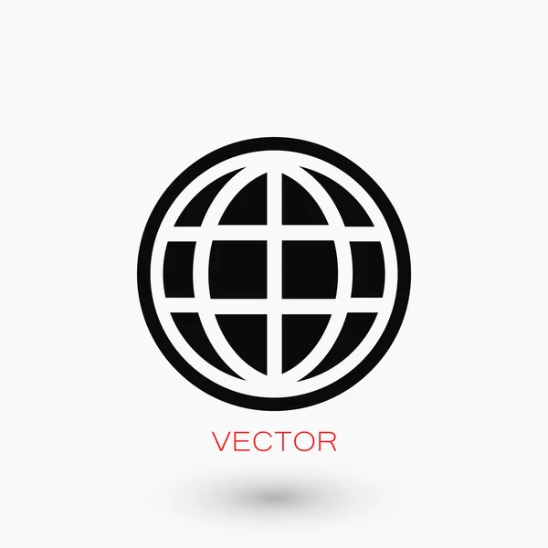 Globo vector icono — Vector de stock