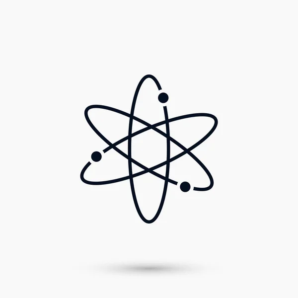 Schwarzes Atom-Symbol — Stockvektor