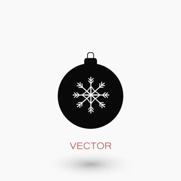 Icono de bola de Navidad — Vector de stock