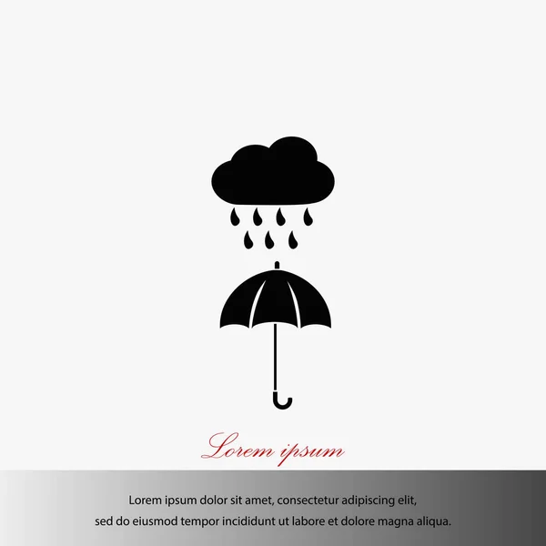 Cloud and umbrella icon — Stock Vector