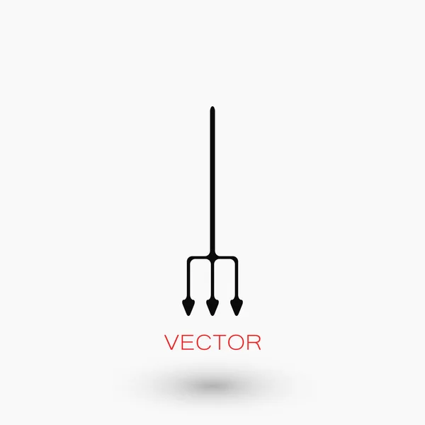 Garden fork vector icon — Stock Vector