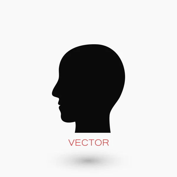 Cabeza vector icono — Vector de stock