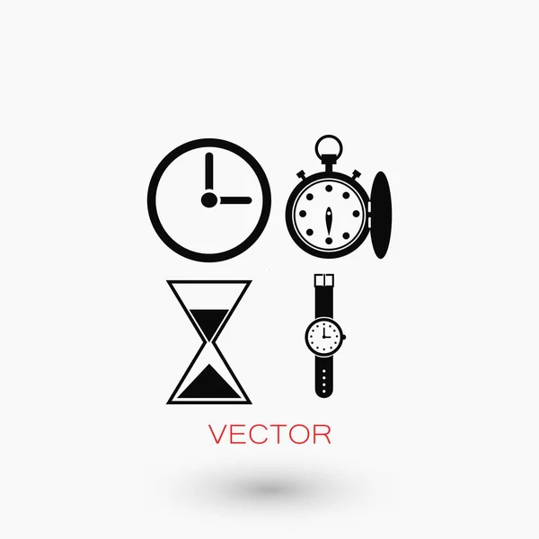 Relojes iconos vector — Vector de stock