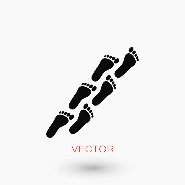 Fußsymbolvektor — Stockvektor