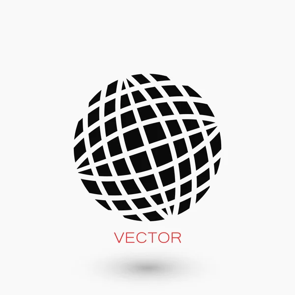 Globo icono de la tierra — Vector de stock