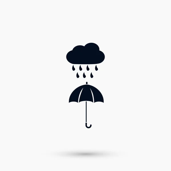 Icône nuage et parapluie — Image vectorielle