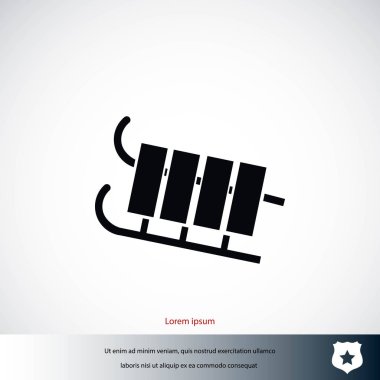 atlı kızak simge vektör