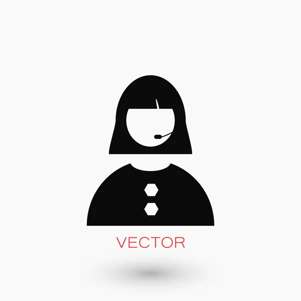 Icono de cara de mujer — Vector de stock