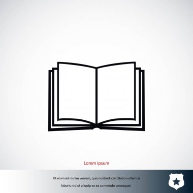 kitap simgesi beyaz arkaplanda izole edildi