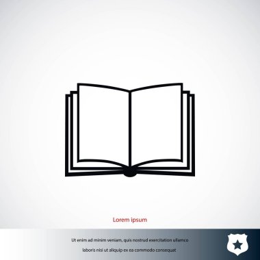 kitap simgesi beyaz arkaplanda izole edildi