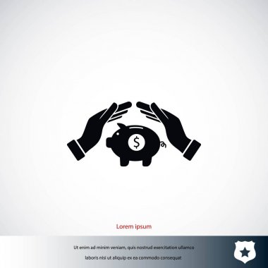 Kaydetme, kumbara vektör simgesi