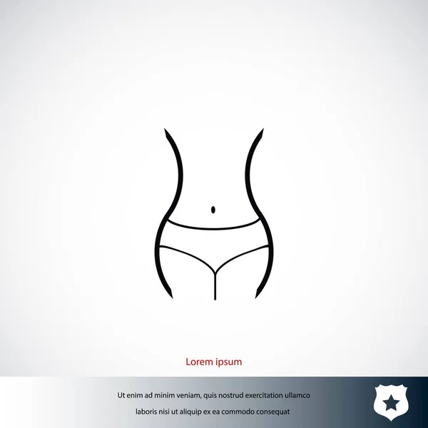 Icono de la cintura de la mujer — Archivo Imágenes Vectoriales