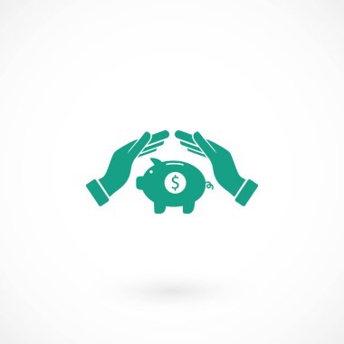 Kaydetme, kumbara vektör simgesi