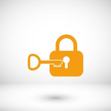 Kilit ve anahtar vektör simgesi