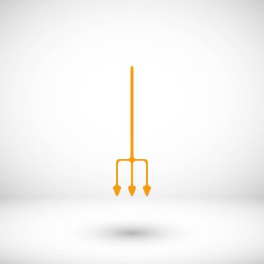 Bahçe çatal vektör simgesi