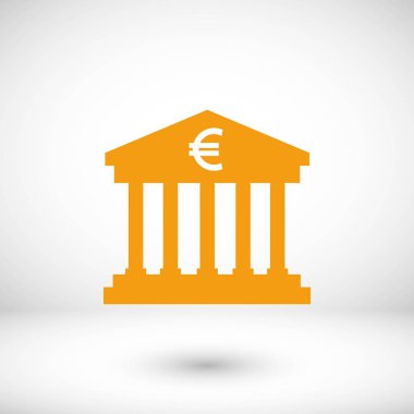 Euro banka vektör simgesi