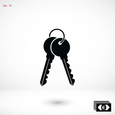 Anahtarları simge vektör