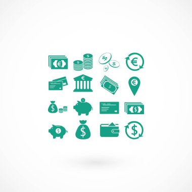Finans simgeler vektör