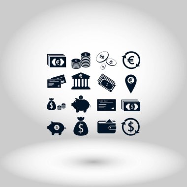 Finans simgeler vektör