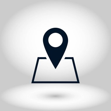 harita simgesi üzerinde toplu iğne