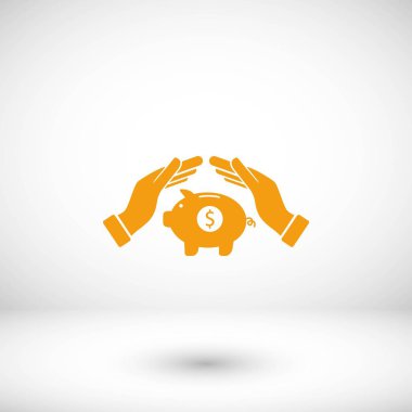 Kaydetme, kumbara vektör simgesi