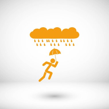 Yalnız yağmur simgesi