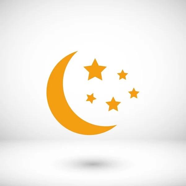 Ay ve yıldız simgesinin — Stok Vektör