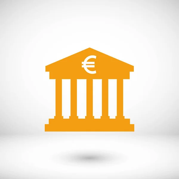 Bank van de eurozone vector pictogram — Stockvector