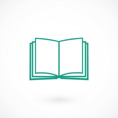 kitap simgesi beyaz arkaplanda izole edildi