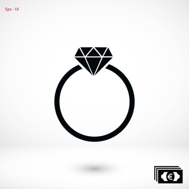 Yüzük simge vektör