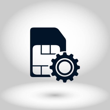 SIM kartı ayarı basit simgesi 