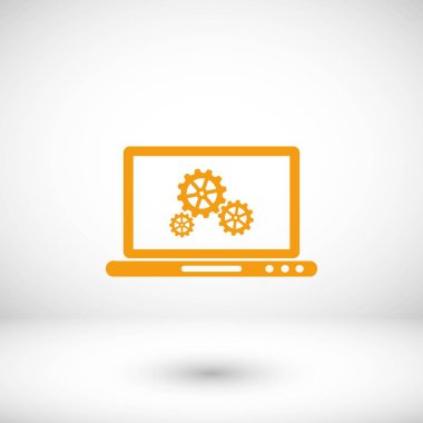 ayar dizüstü simge vektör