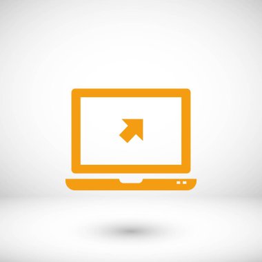 vektör monitör simgesini